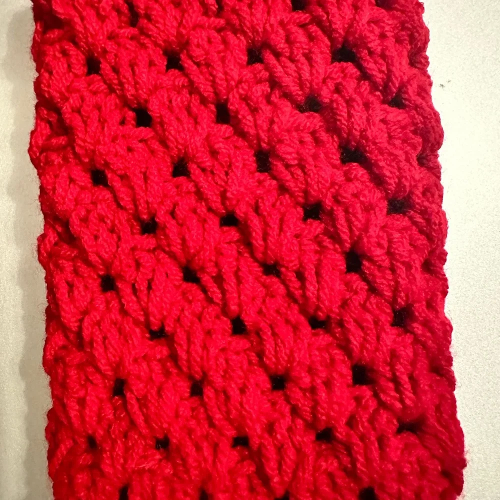 Handcrafted Red Crochet Phone Cover